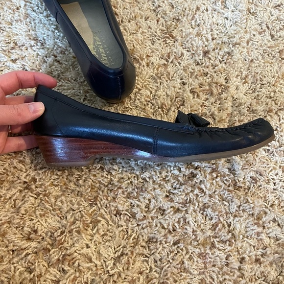 Oldmaine trotters size 7 genuine leather loafers black tasseled weave pattern - Picture 5 of 7